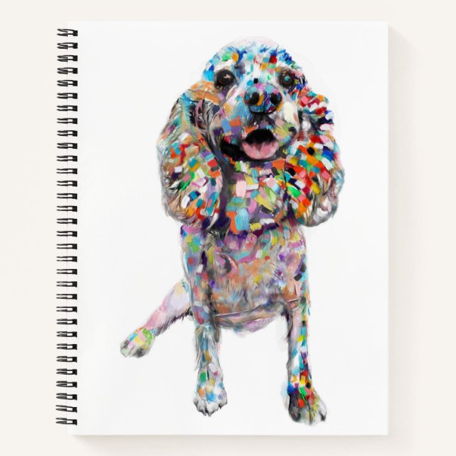 Abstract Cocker Spaniel Notebook (Front)