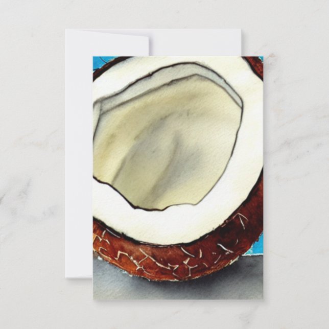 Abstract Coconut Collection Thank You Card (Front)