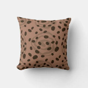 Abstract Coffee Beans Cushion
