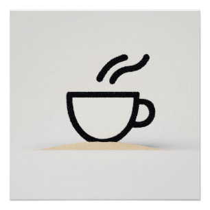 Abstract Coffee Cup Design Poster