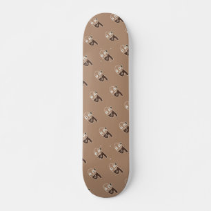 Abstract Coffee Man Skateboard