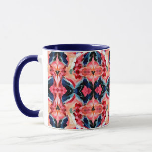 Abstract Coffee Mug -Blues and Pinks