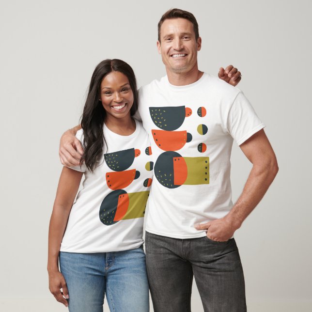 Abstract Coffee Mugs Stacked T-Shirt (Unisex)