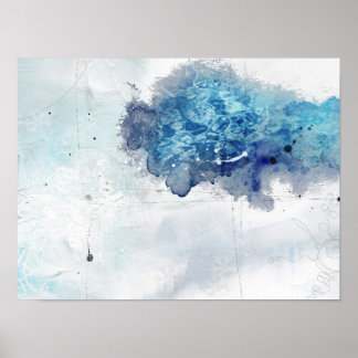 Abstract Colbalt Blue 1 Poster