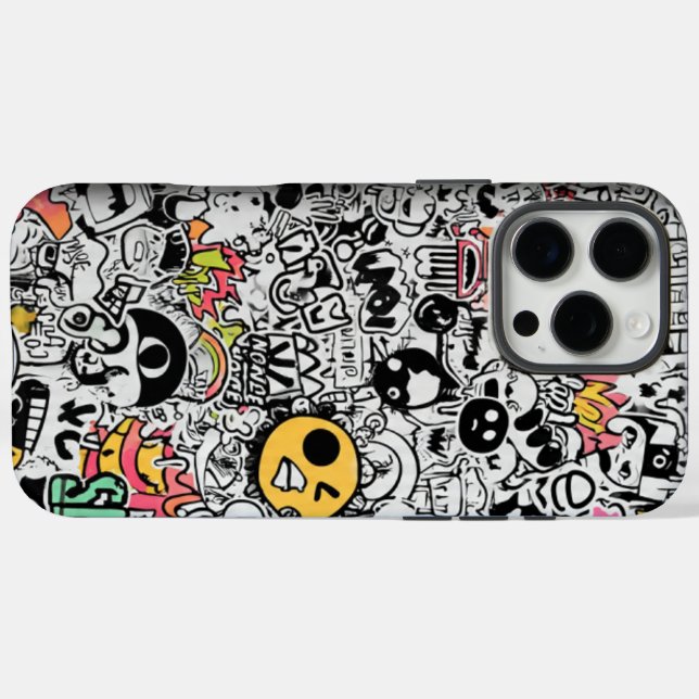 Abstract Collage Art Aesthetic Pattern Case-Mate iPhone Case (Back (Horizontal))