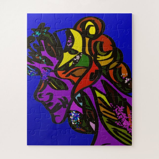 Abstract Collage Art Puzzle (Vertical)