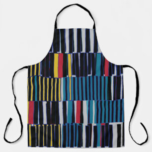 Abstract collage asymmetric pattern. Brush strokes Apron