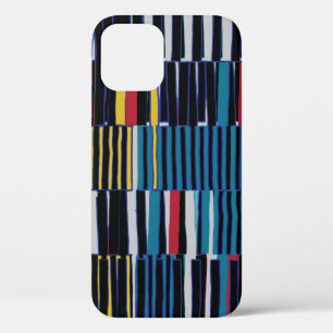 Abstract collage asymmetric pattern. Brush strokes iPhone 12 Case