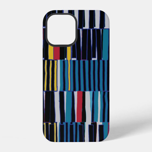 Abstract collage asymmetric pattern. Brush strokes iPhone Case (Back)
