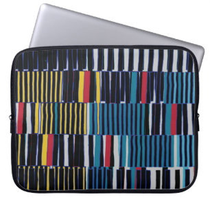Abstract collage asymmetric pattern. Brush strokes Laptop Sleeve