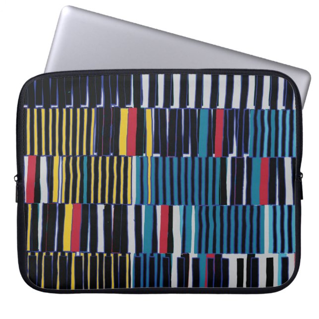Abstract collage asymmetric pattern. Brush strokes Laptop Sleeve (Front)