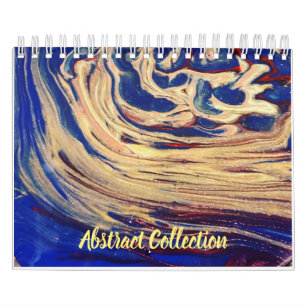 Abstract Collection calendar fluid art paintings