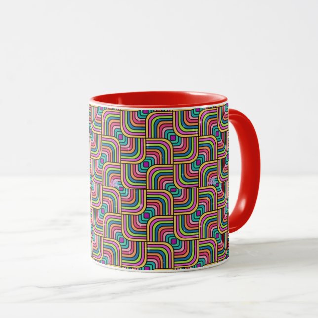 abstract color coffee mug (Front Right)