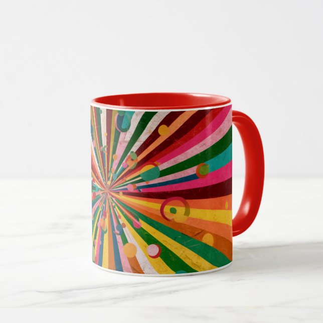 abstract color coffee mug (Front Right)