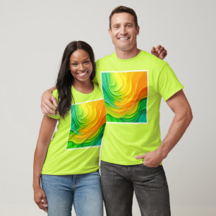 Abstract Color Energy Flow Design T-Shirt