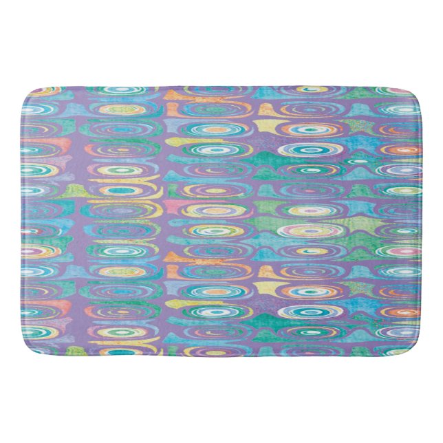 Abstract color pattern 1 bath mat (Front)