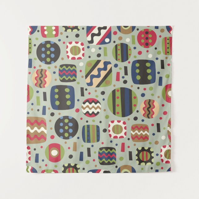 abstract color pattern textiles, interior designli tapestry (Front)