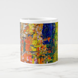 Abstract Color Strokes from Artist’s Palette Large Coffee Mug