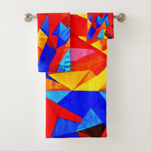 Abstract Color Symphony Bath Towel Set