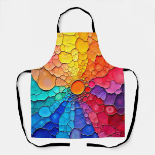 Abstract Color Wheel Swirl Art Apron