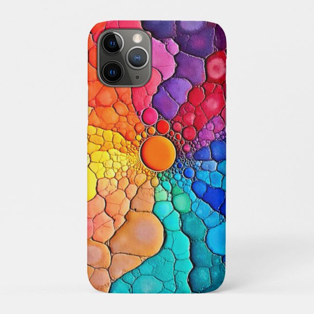 Abstract Color Wheel Swirl Art Case-Mate iPhone Case (Back)