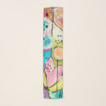 Abstract Colorblock Colourful Vibrant Artistic Fun Scarf<br><div class="desc">This colourful chiffon scarf was designed using my original abstract art in a colour block style in blue,  purple,  orange,  yellow,  pink,  red,  and green and featuring bold black outlining and fun doodle shapes like circles,  squares,  and dots and will add an artistic flair to your wardrobe!</div>
