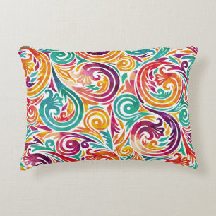 Abstract colorful background. illustrationcarnival decorative cushion