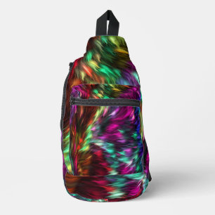 Abstract Colorful Fur Background-24605 Sling Bag