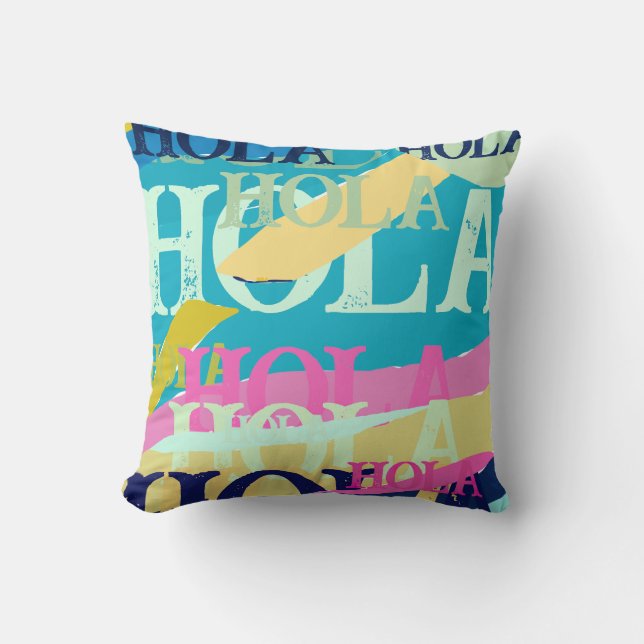 Abstract Colorful Hola Cushion (Front)