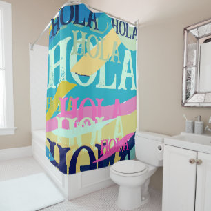 Abstract Colorful Hola Shower Curtain