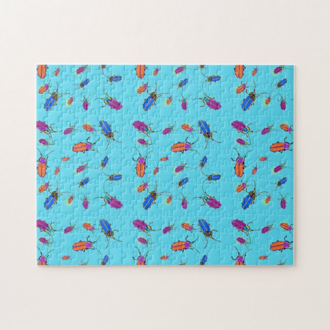 Abstract Colorful Lightning Bugs Jigsaw Puzzles (Horizontal)