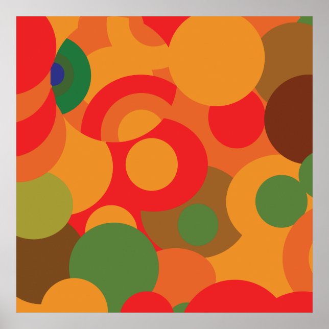 Abstract colorful modern geometric pattern poster (Front)