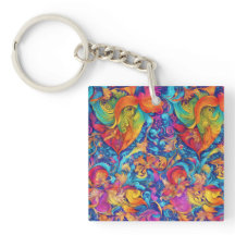 Abstract Colorful Modern Summer Garden