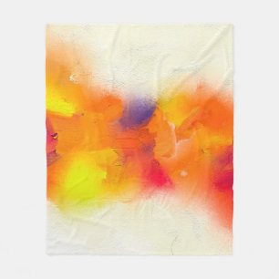 Abstract colorful oil painting on canvas texture. fleece blanket