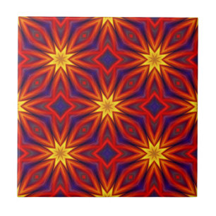 Abstract Colorful Pattern Ceramic Tile