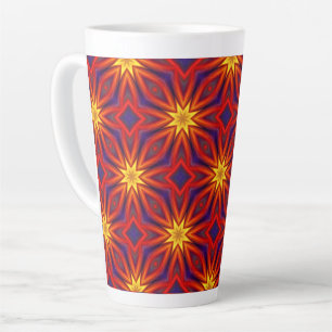 Abstract Colorful Pattern Latte Mug