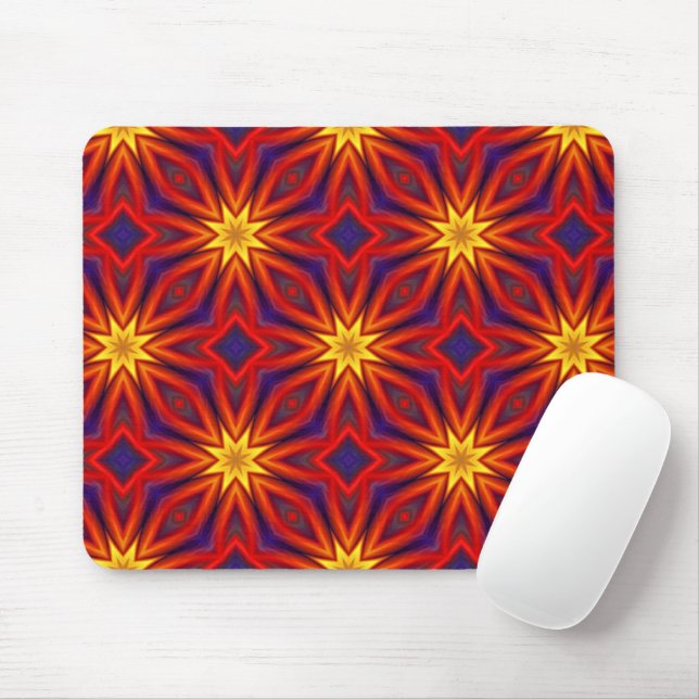 Abstract Colorful Pattern Mouse Pad (With Mouse)