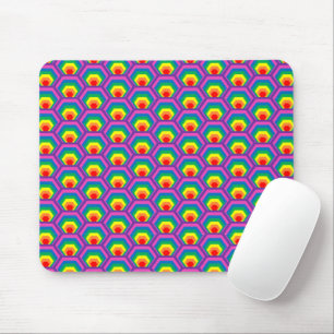 Abstract colorful shapes mouse pad