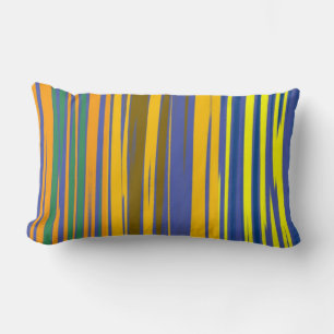 Abstract Colorful Stripes Pattern #2 Lumbar Cushion