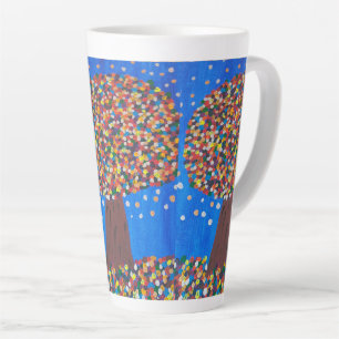 Abstract Colorful Tree Latte Mug