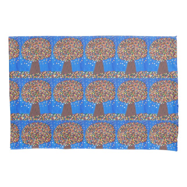 Abstract Colorful Tree  Pillowcase (Front)