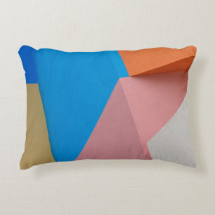 ABSTRACT COLORFUL URBAN WALL DECORATIVE CUSHION