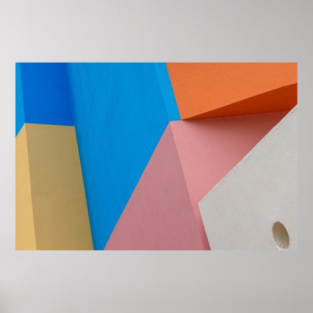 ABSTRACT COLORFUL URBAN WALL POSTER (Front)