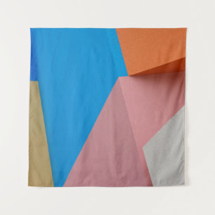 ABSTRACT COLORFUL URBAN WALL TAPESTRY