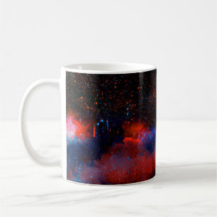 Abstract Colorful watercolor painting background,  Coffee Mug