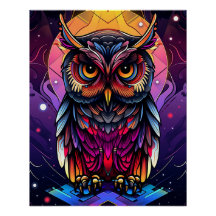 Abstract colorfull owl
