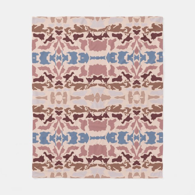Abstract colors mug  fleece blanket (Front)