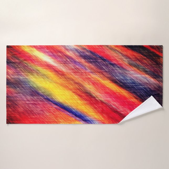 Abstract Colour Bath Towel (Bath Towel)