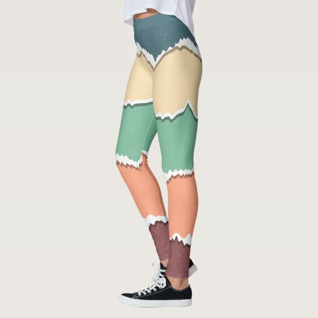 Abstract Colour Blocks Leggings (Left)