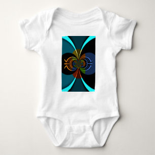 Abstract Colour Burst Art Print Baby Bodysuit